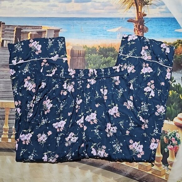 Rebecca‎ Taylor Emila Floral High Waist Silk Blend Pants Teal Size 6 New - Picture 8 of 8